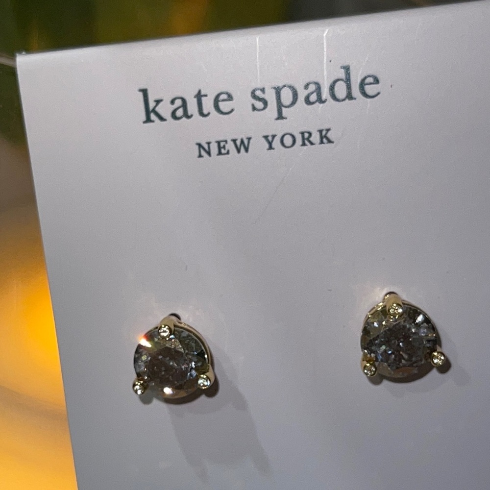 ♠️KATE SPADE New York Rise and Shine Stud Earrings in Gold Patina - Picture 11 of 15